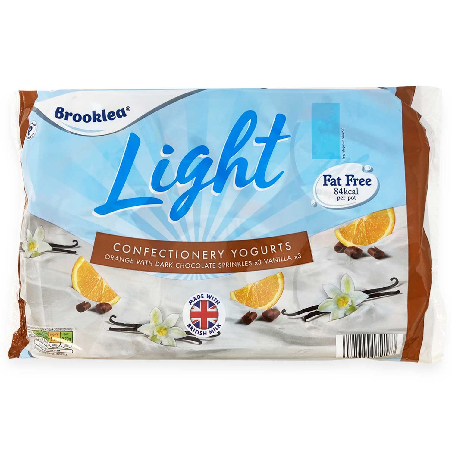 Light Vanilla Flavour Yogurt 6x160g Brooklea